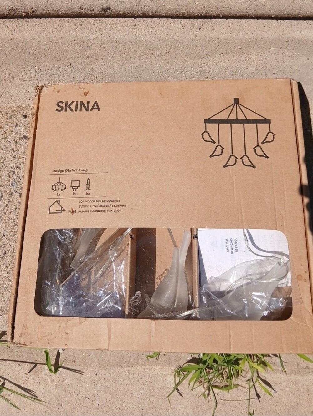 Rare Vintage 2006 IKEA SKINA Bird Mobile Chandelier Hanging Light